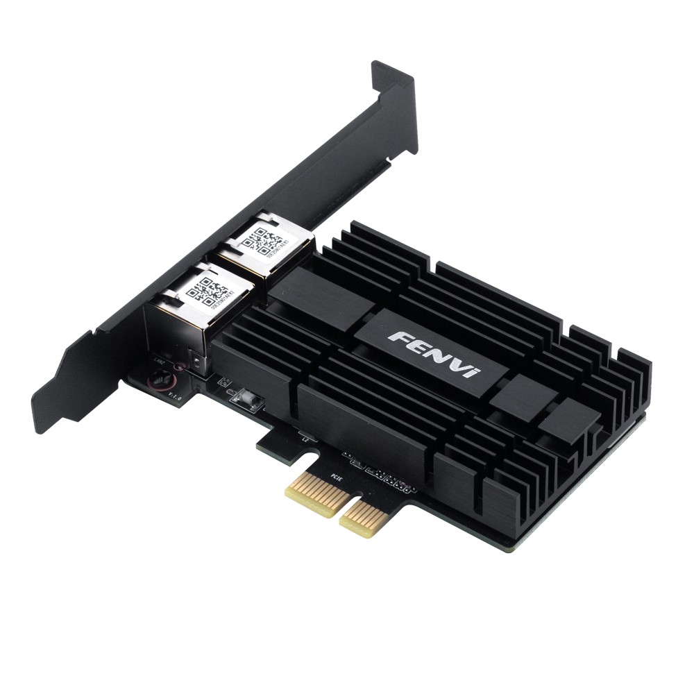 FENVI Intel I226 PCIe x1 2.5Gbps Dual Port RJ45 Ethernet Card Adapter Desktop PC