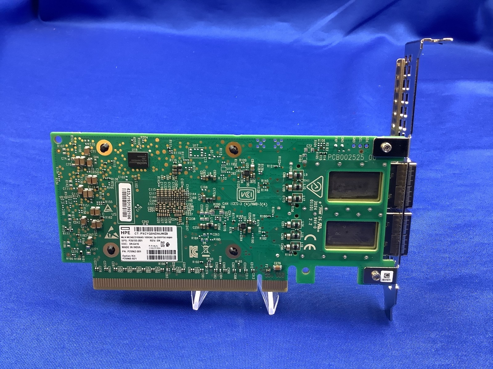 P25960-B21 HPE MELLANOX MCX623106AS-CDAT ETHERNET 100GB 2-PORT QSFP56 ADAPTER