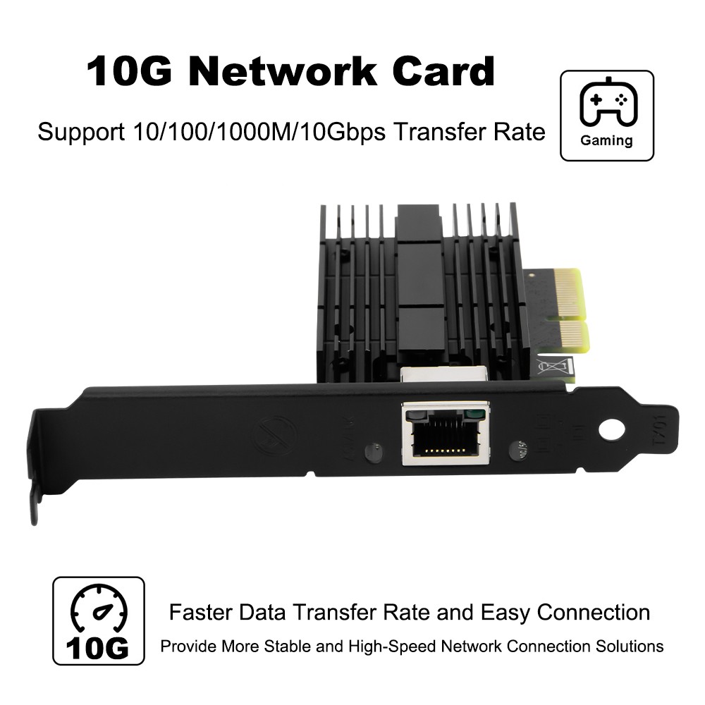 10G PCIe Network Adapter Marvell AQC113 RJ45 PCIe 3.0 x4 NIC for NAS Desktop PC