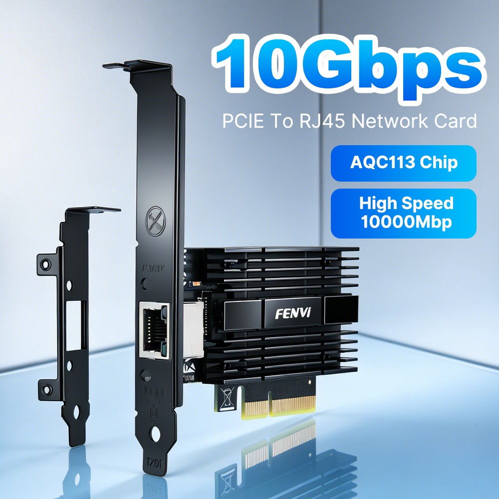 AQC113 PCIe x4 10Gbps Ethernet Card 10GBASE-T RJ45 LAN Adapter for Windon 10/11
