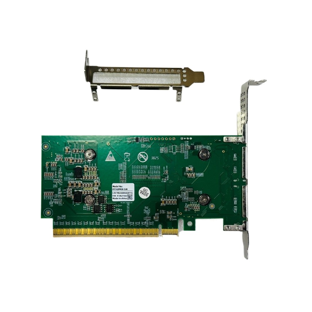 External PCI Express 5.0 x16 To Two MCIO X16 X8 SFF-TA-1016 8i Retimer Adapter