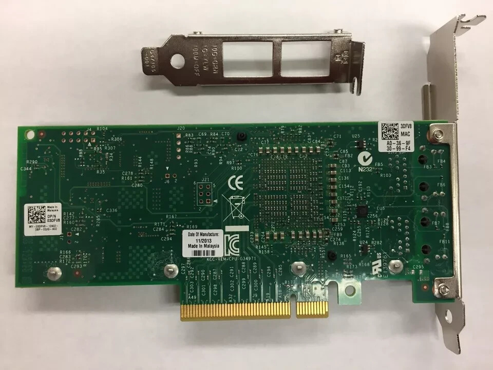 INTEL/DELL X540-T2 10GbE Genuine CONVERGED DUAL PORT NETWORK ADAPTER K7H46 3DFV8