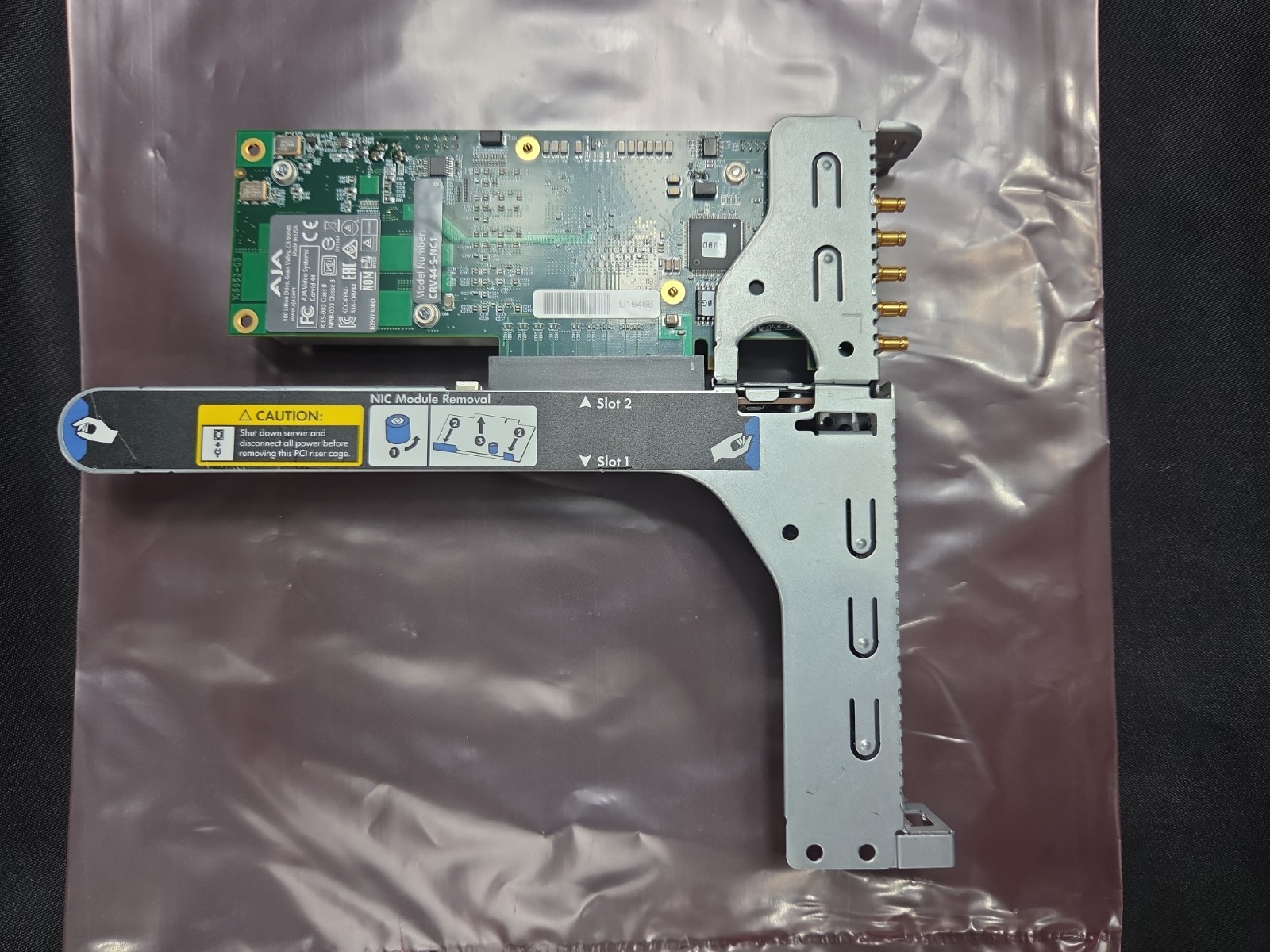 AJA Corvid 44 CRV44-S-NC1 BNC Flexible Multi-Format I/O Card untested