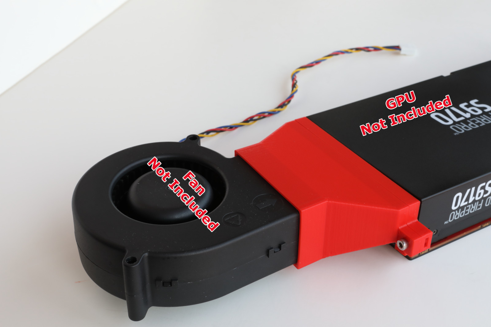 AMD FirePro S9150, S9170 Blower Fan Adapter (Fan Not Included)