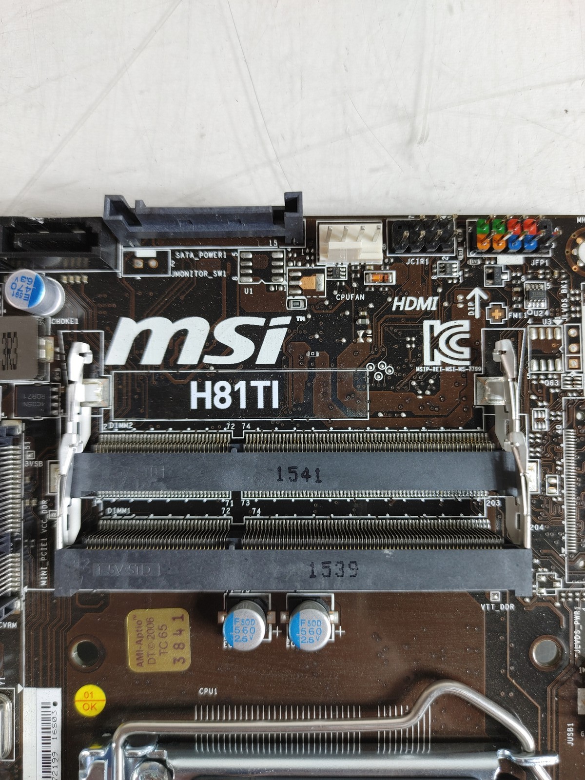 MSI H81TI Intel LGA 1150 DDR3 Desktop Motherboard