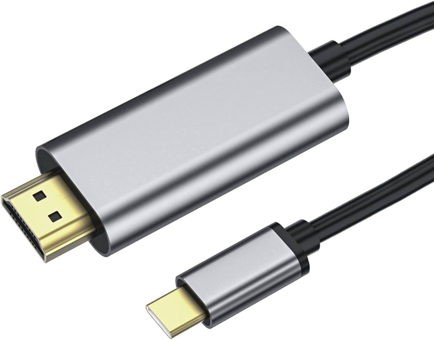 USB C to HDMI Cable 4k 6ft, USBC Adapter for Monitor, Grey