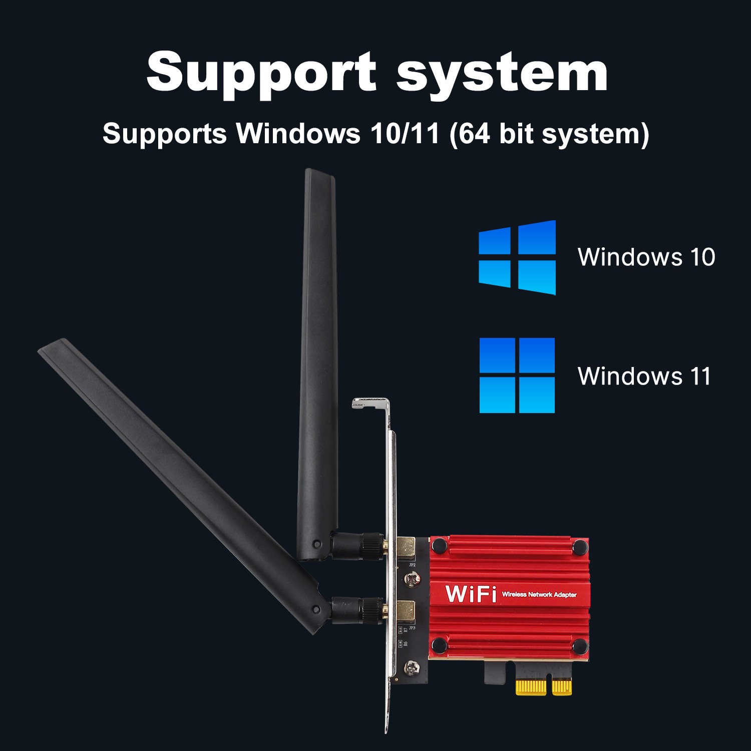 WiFi6 AX200 PCIe Wireless Card 2974M 2.4G/5G Low Latency BT5.2 Gaming PC Adapter