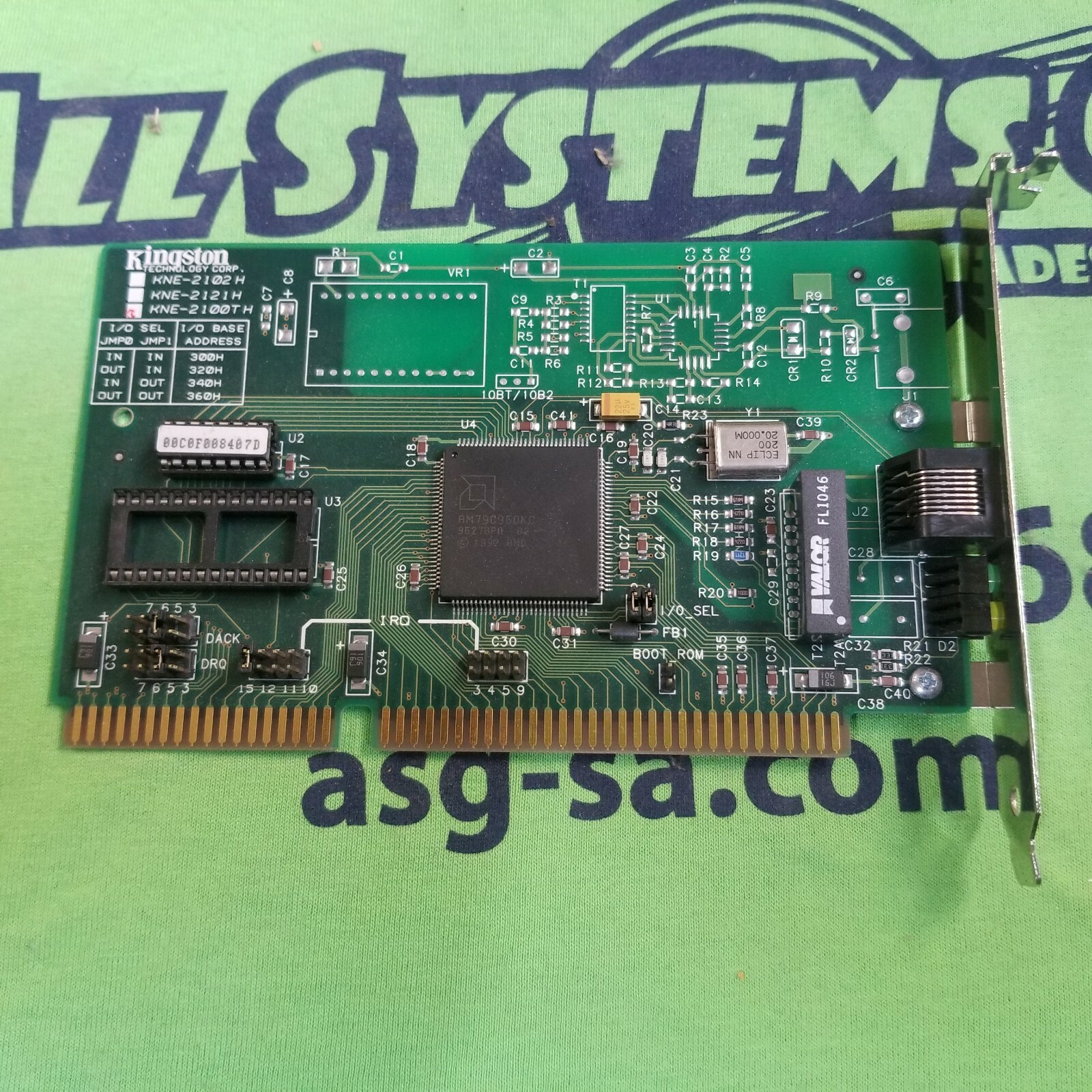 KINGSTON KNE-2100TH ISA 10BASE T ETHERNET ADAPTER