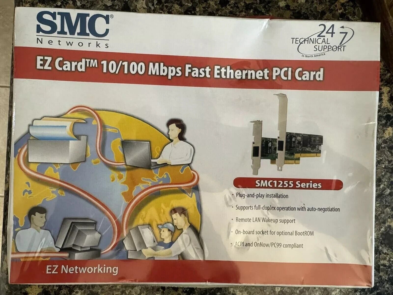 SMC Networks EZ Card 10/100 Mbps PCI Card SMC1255TX SEALED Vintage