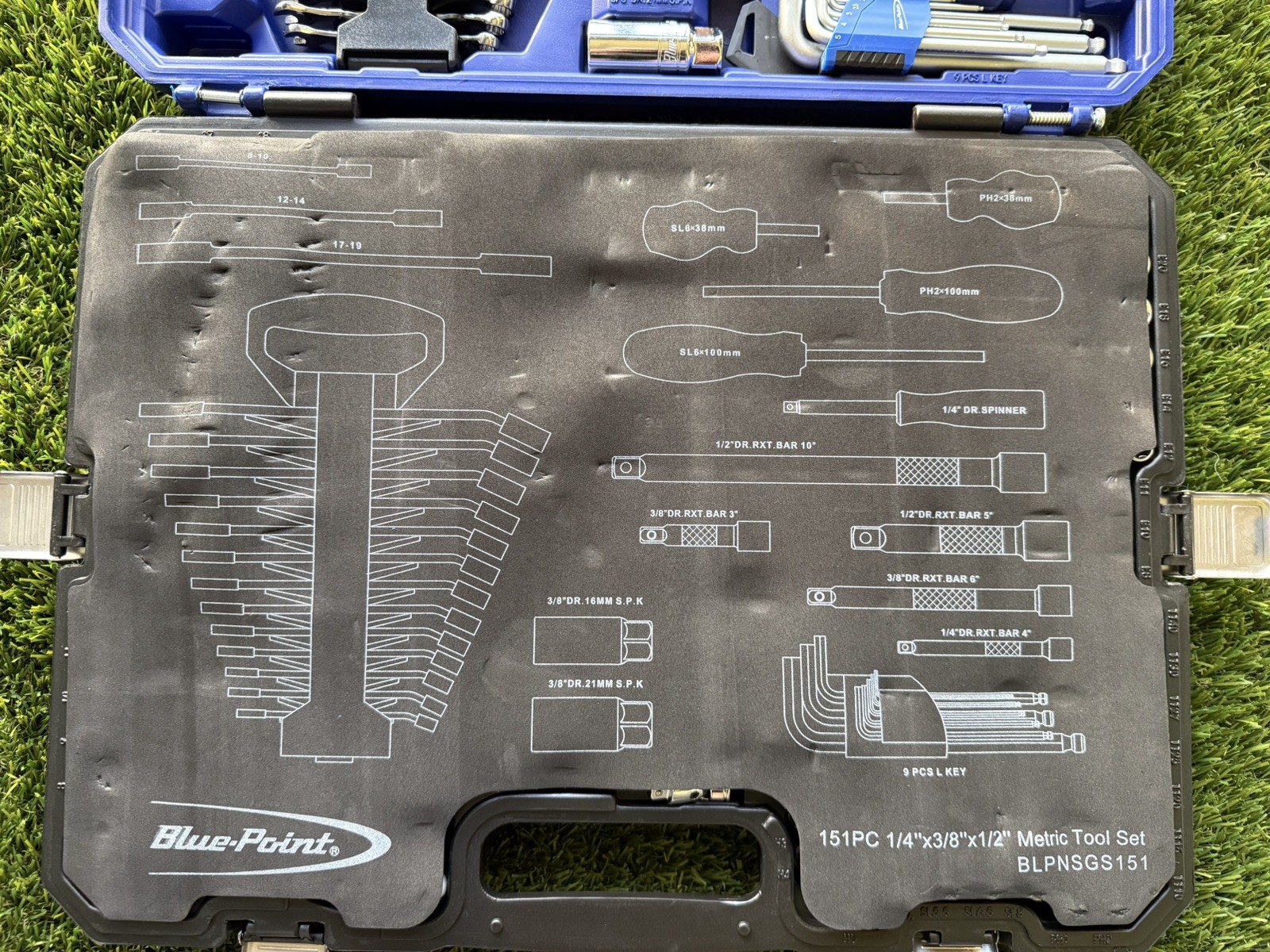 Blue Point Socket Set 151-piece 1/4”, 3/8”, 1/2”, BLPNSGS151