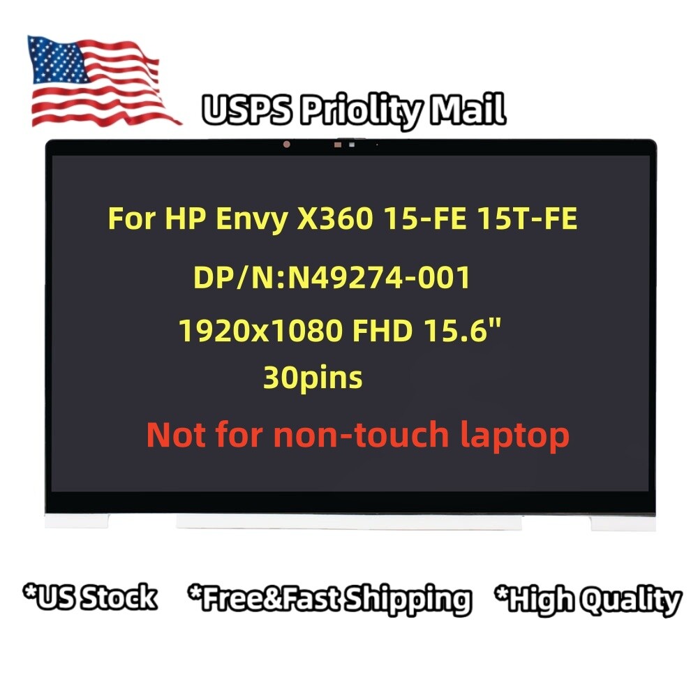 LCD Touch Screen Display Assembly+Bezel for HP envy X360 15-FE0013DX 15-FE0053DX