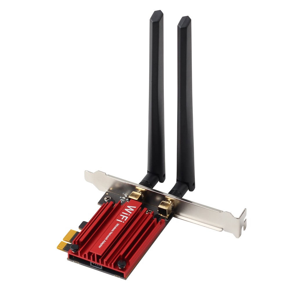 MT7921 PCIe WiFi6 AX1800 1800Mbps Dual Band Bluetooth 5.2 Wireless Network Card