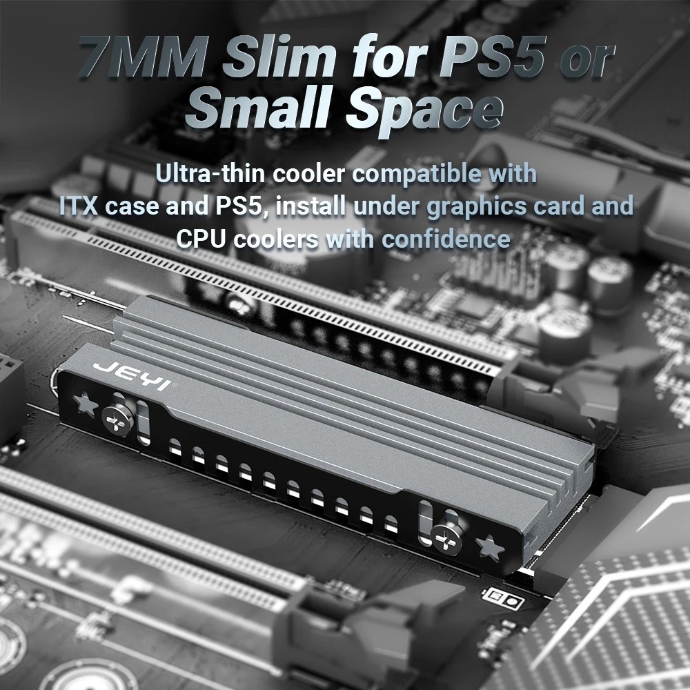 M.2 SSD Heatsink, NVME NGFF Cooling Aluminum Cooler Radiator with Thermal