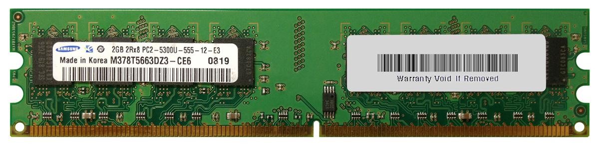 2GB PC2-5300U DDR2-667 2RX8 N-ECC