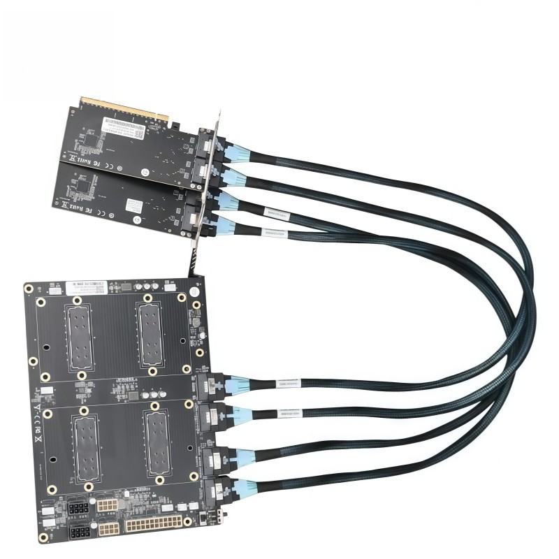 NVIDIA V100 SXM2 GPU Base Board Kit with PCIe Adapter & Cables for AI Server