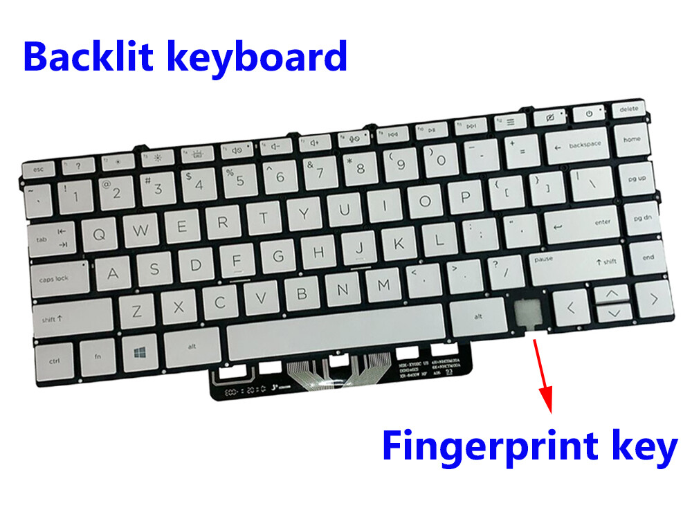 New HP ENVY 13-ba0000 13-ba1000 13t-ba100 13t-ba000 CTO Backlit Keyboard Silver
