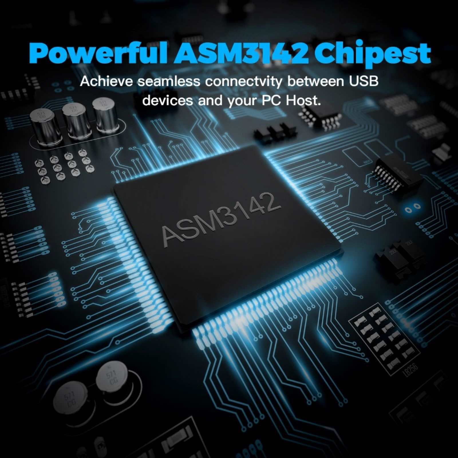 5 Ports Desktop Expansion Card 20G USB 3.2 Gen 2 2*USB-A 3*USB-C For Win 7/8/10