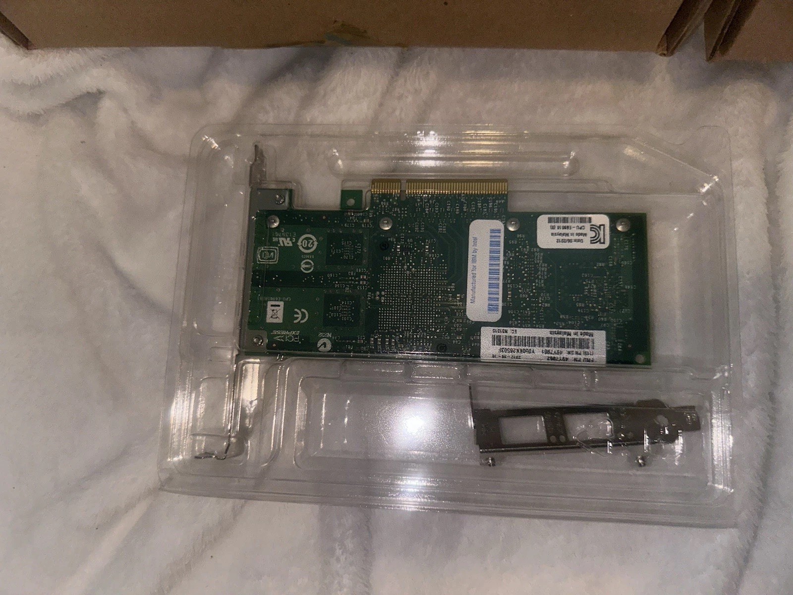 Lot of 2 X520-DA2 IBM/INTEL DUAL PORT 10GbE SFP+ ADAPTER 49Y7961 49Y7962 49Y7960