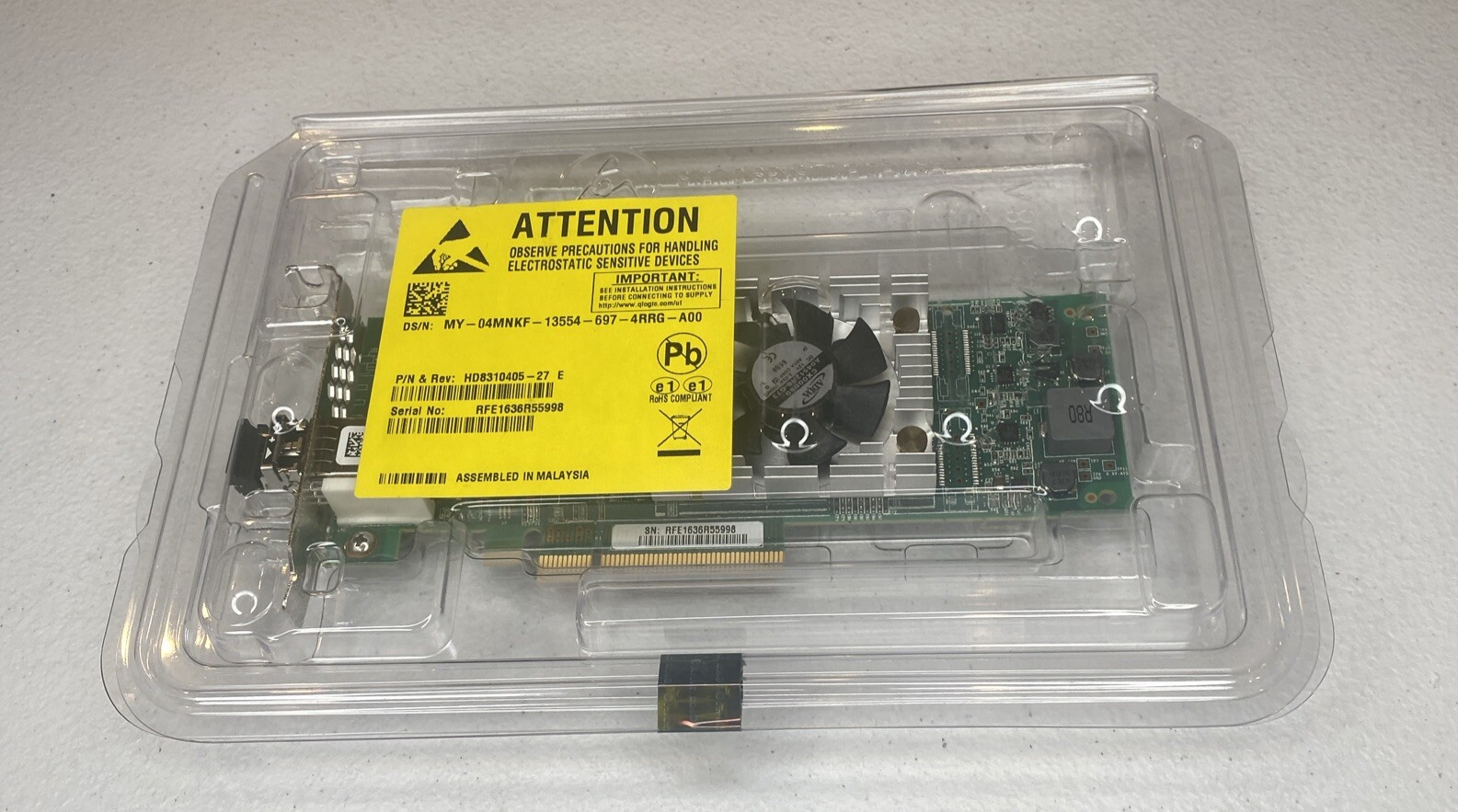 Q-logic 16GB 1 Port Fiber Optic Card # 8345003 A model HD8310405 – 27 E