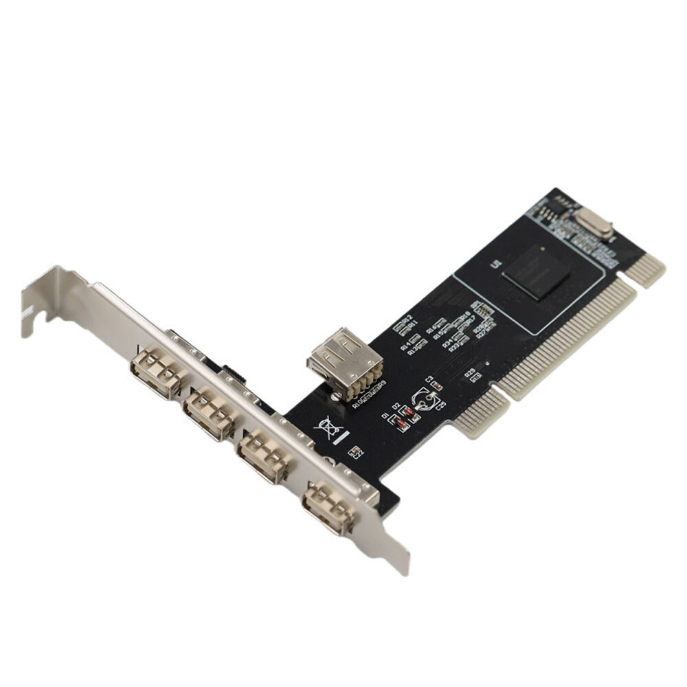 2PC PCI 32bit to 4+1 ports USB2.0 Expansion Controller Card PCI 5x USB2.0 HOT