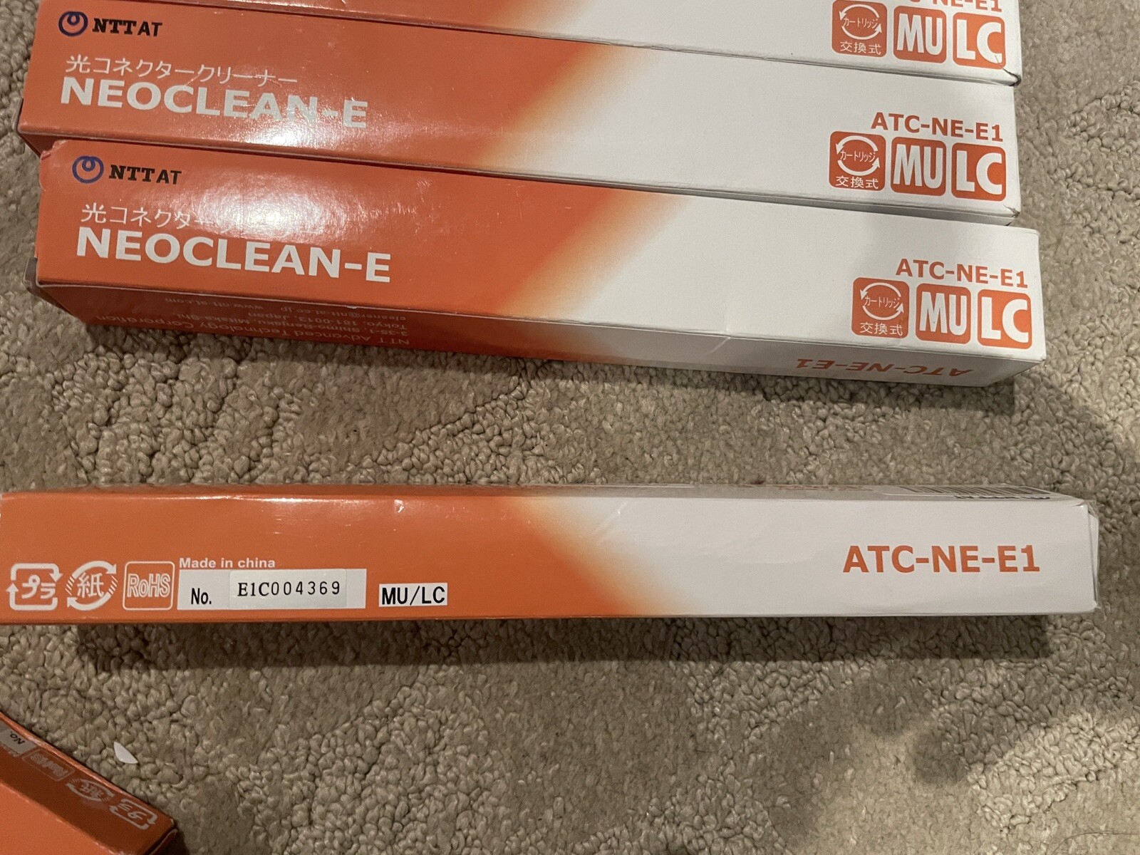 ATC-NE-E1 NTT AT NEOCLEAN-E OPTICAL FIBER CONNECTOR CLEANER MU LC NEW