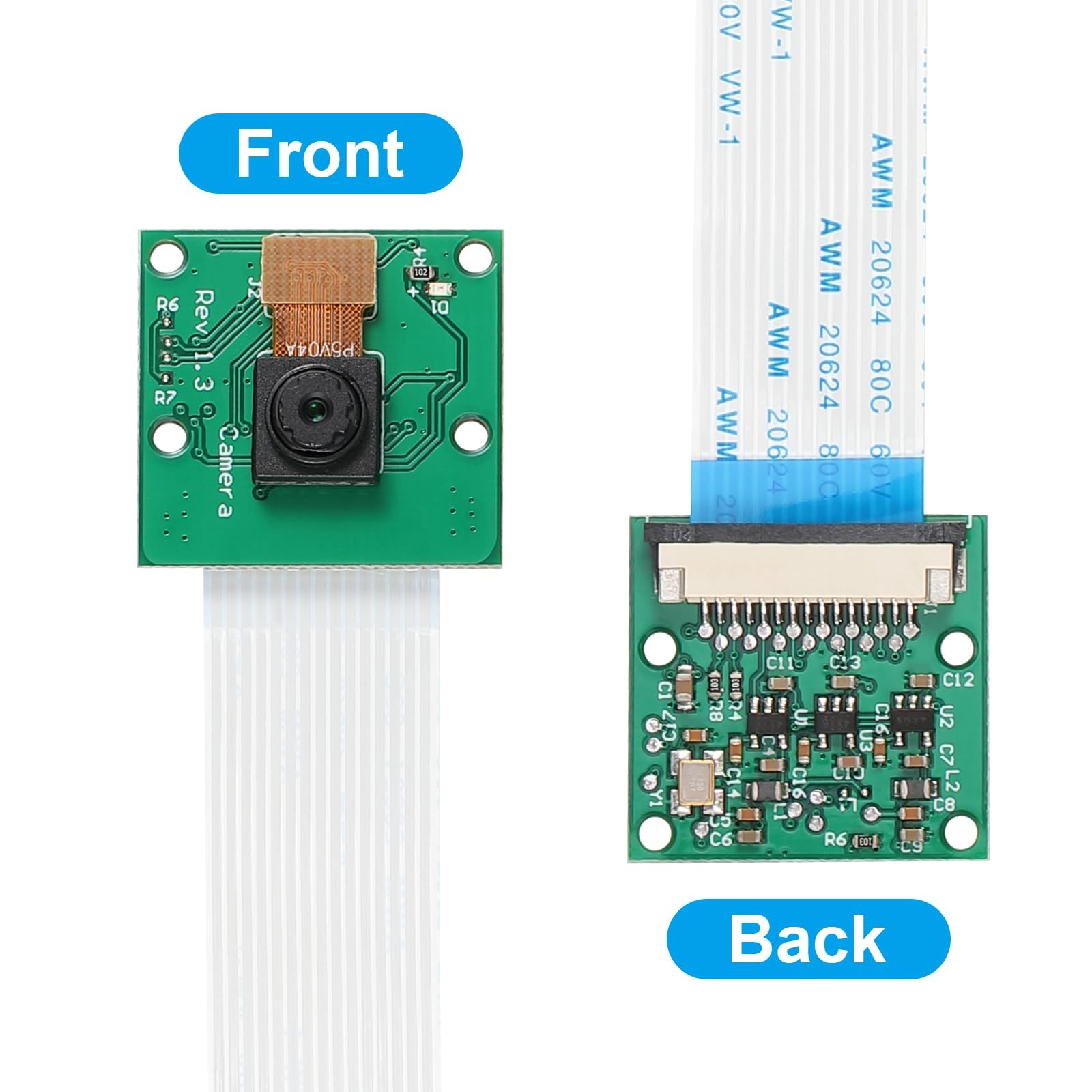 4 Pieces 5 Megapixels 1080p Sensor OV5647 Mini Camera Module with 6 Inch 15 P…
