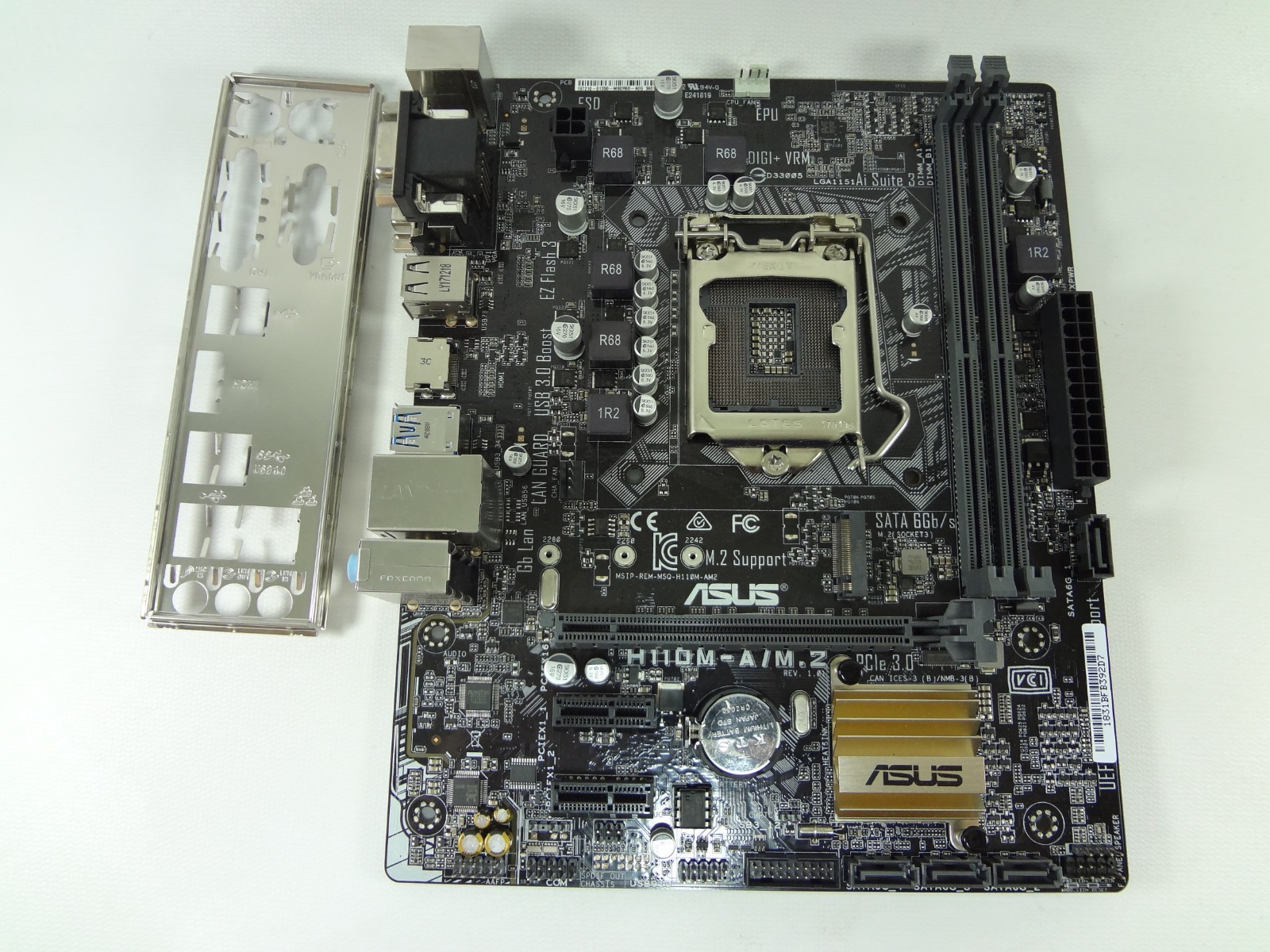 Asus H110M-A/M.2 Intel Socket LGA1151 DDR4 Micro ATX Motherboard w/IO Shield