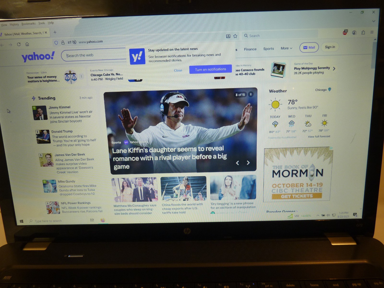 HP 17.3″ Laptop G72t-b00 1080p Core i3 8GB Ram 320 GB HDD Win 10 Home 64 Bit