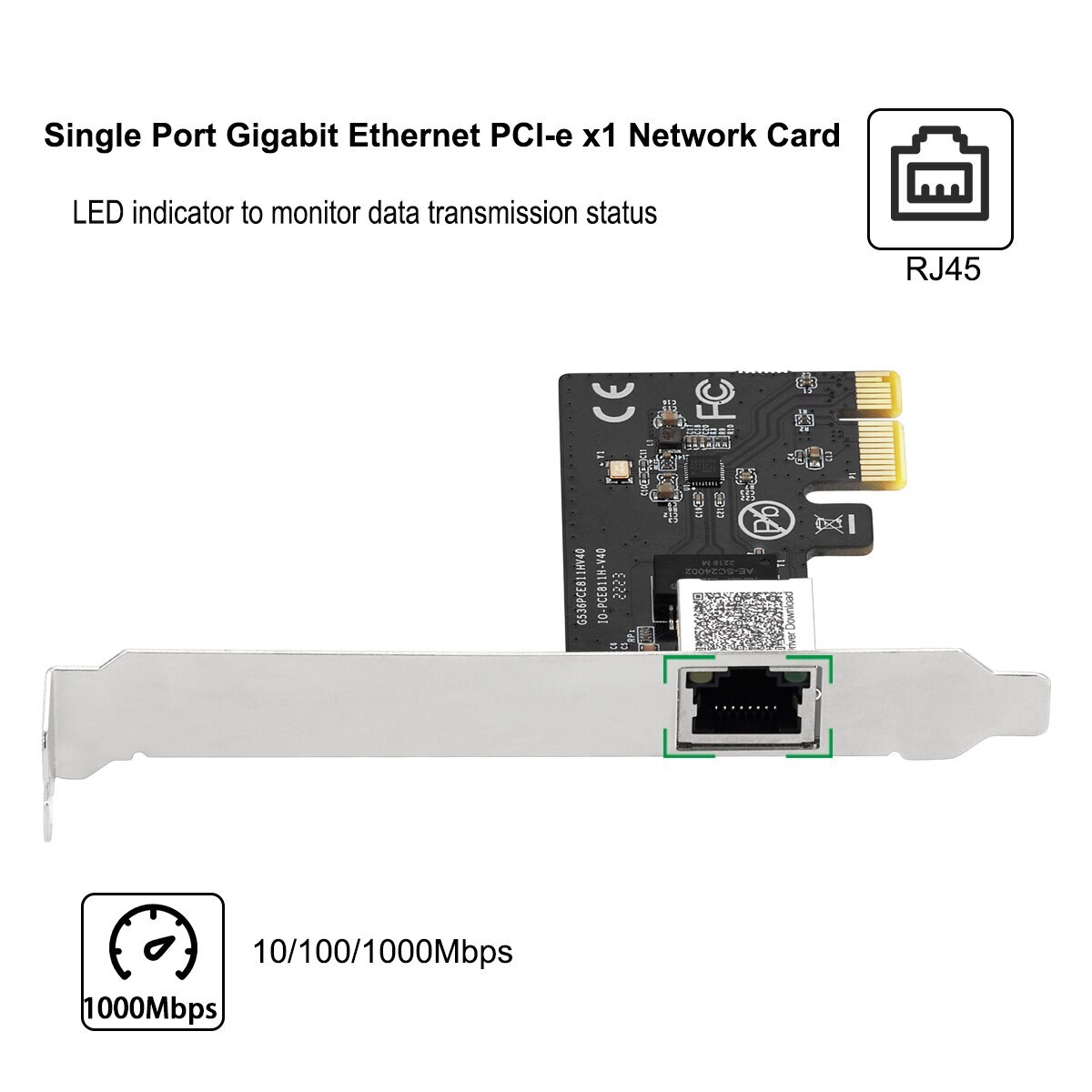 Pci Express Gigabit Ethernet Network Card 1000M Lan Card Realtek RTL8111H Chip