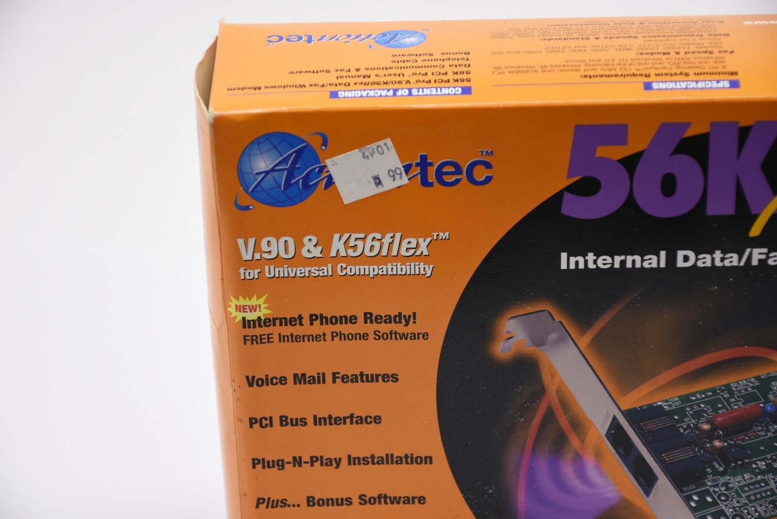 Actiontec 3Com 56k V.90 PCI Pro Internal Fax/Data Modem (or similar)