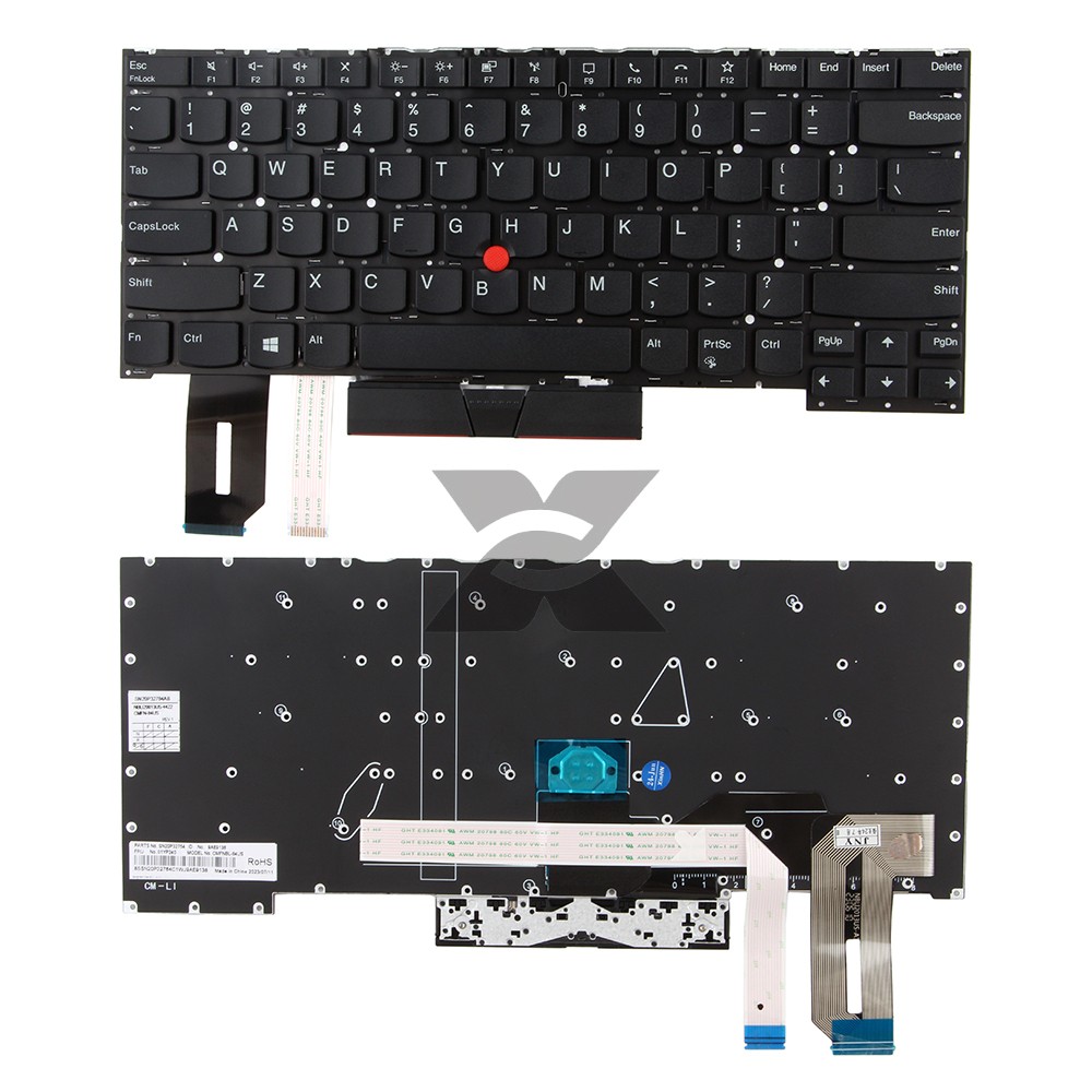 Keyboard For Lenovo Thinkpad T490s T495 T14s Gen 1/2 X1 Extreme Gen 1/2/3 US