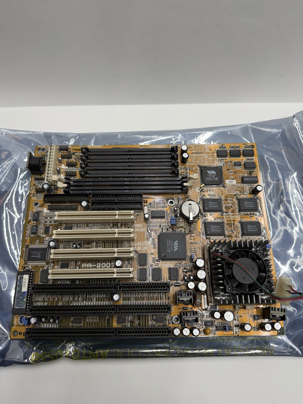 Vintage FIC PA-2007 Socket 7 Baby AT Motherboard + CPU – Tested! Read!