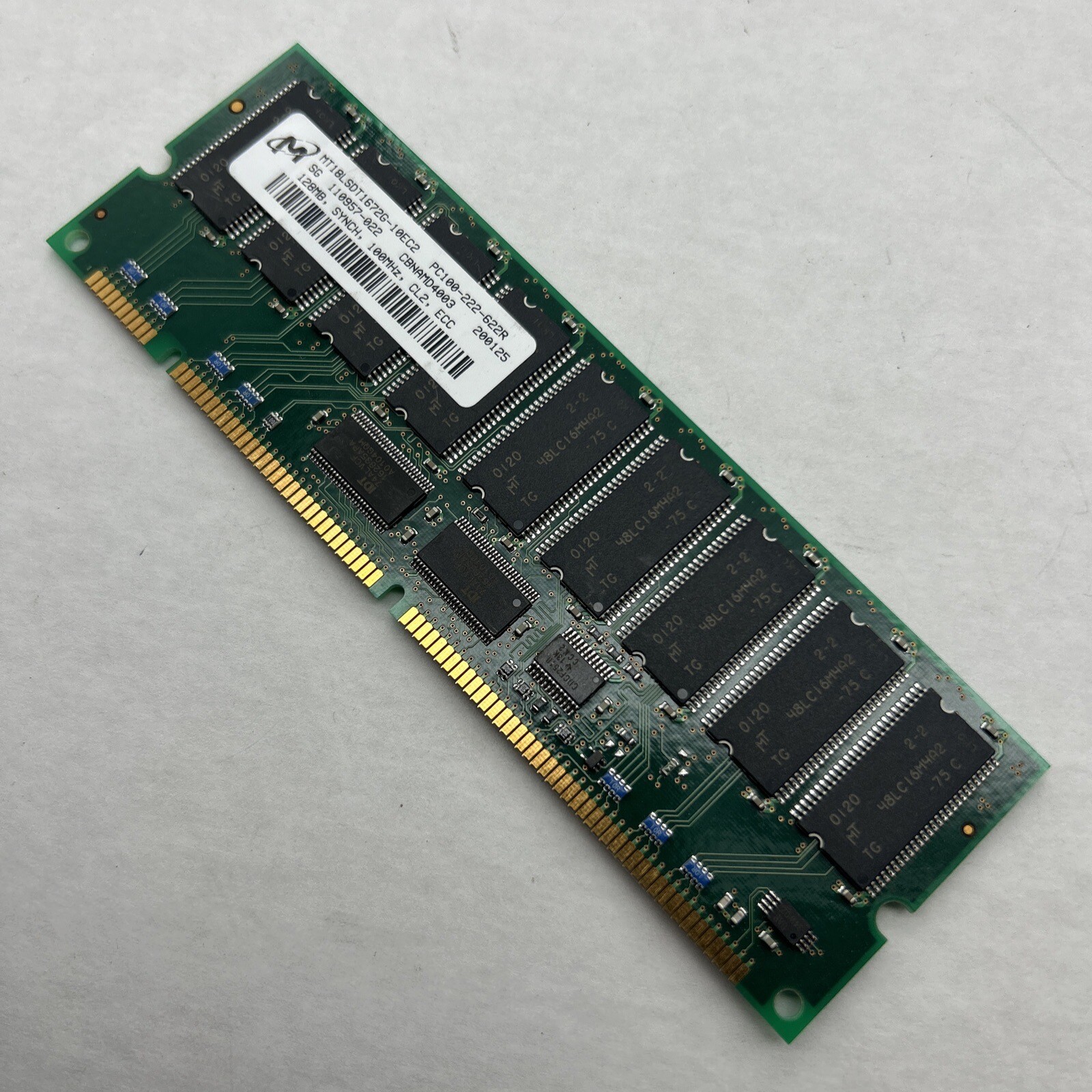 NEW 128MB PC-100 Micron 168Pin ECC DIMM Memory Module 16×72 MT18LSDT1672G-10EC2