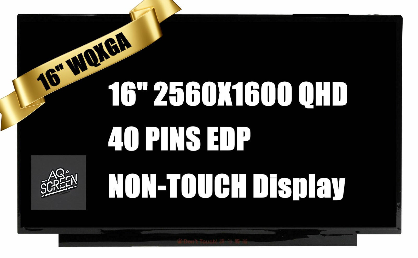 NEW 16.0″ LCD LED Screen B160QAN02.Z Dell DPN:0RHJNF 40 Pin 2560×1600 Non Touch