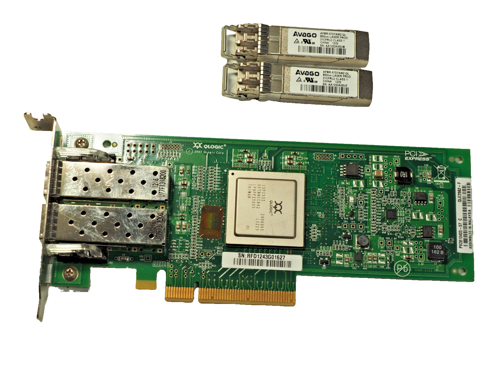Fujitsu PX2810403-57 Qlogic QLE2562-F Dual 8G FC Fibre Channel HBA Card w/2*SFP