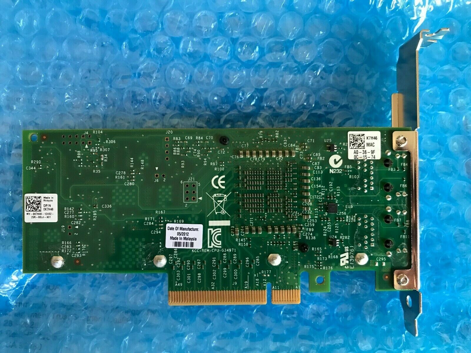 K7H46 Intel Dell X540-T2 Converged Dual Port 10GBE Network Adapter