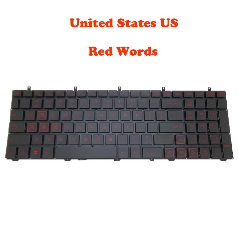 Keyboard For Eluktronics RP-17 17.3′ United States US Without Backlit Red