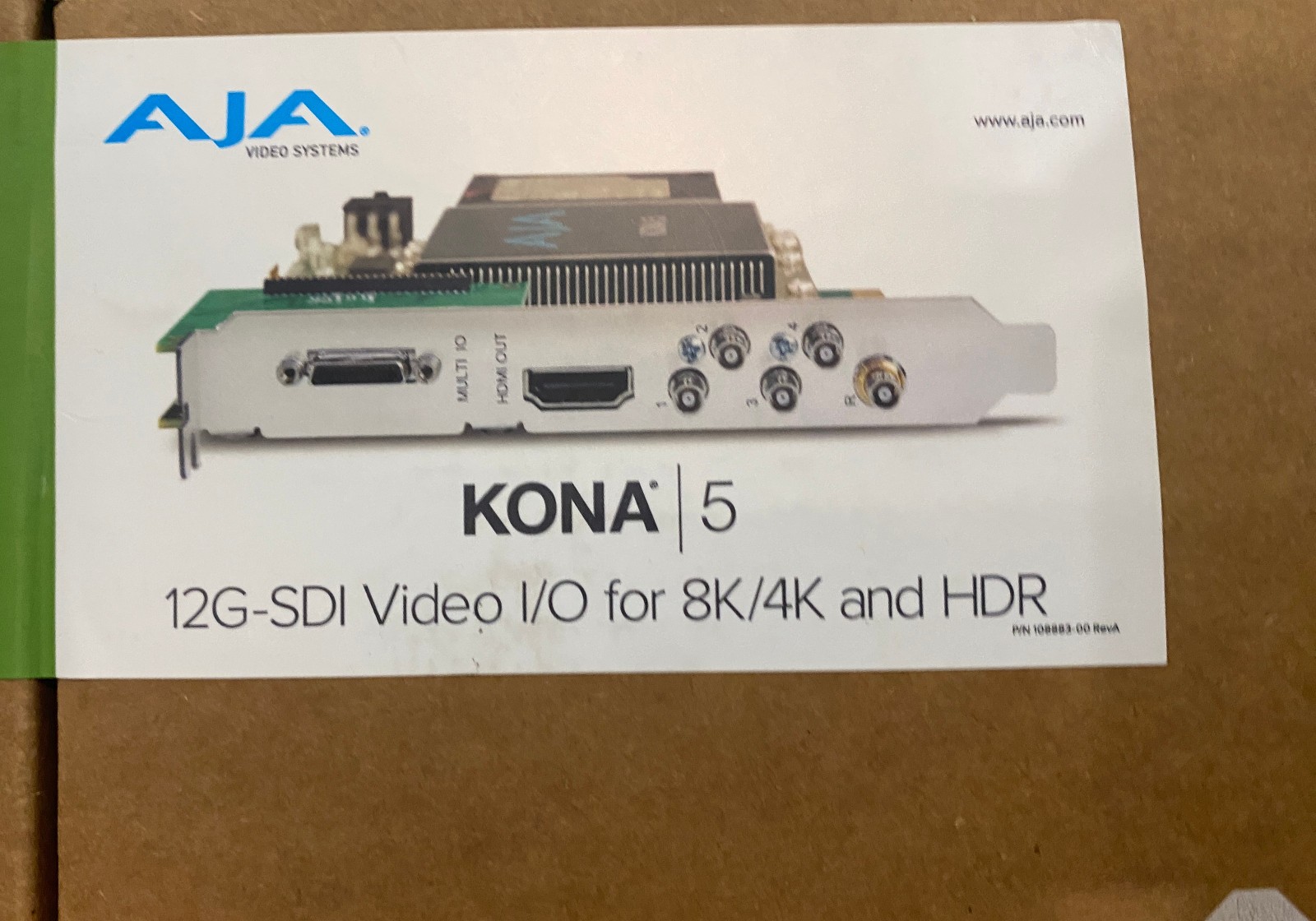 NEW SEALED BOX AJA KONA-5 PCIe Capture Card 12G-SDI Video I/O for 8k/4k and HDR
