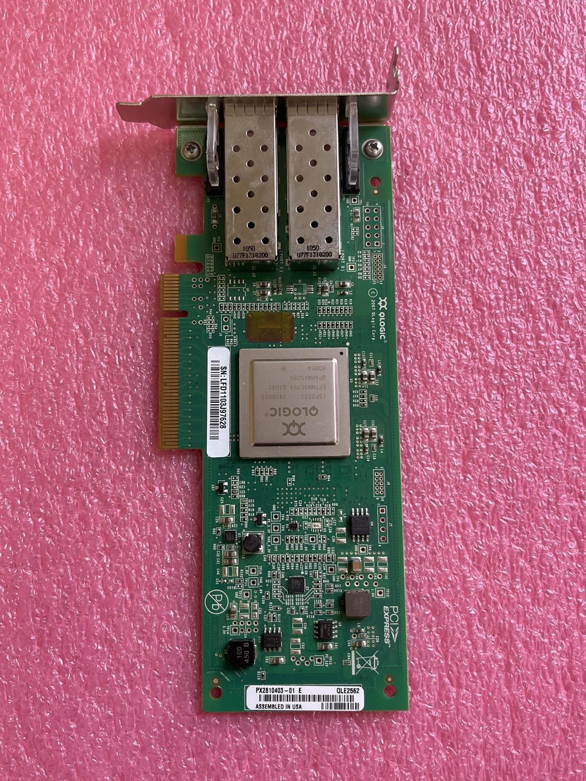 QLOGIC QLE2562 DUAL-PORT 8GB FIBRE CHANNEL HBA PCIE 2.0 X8