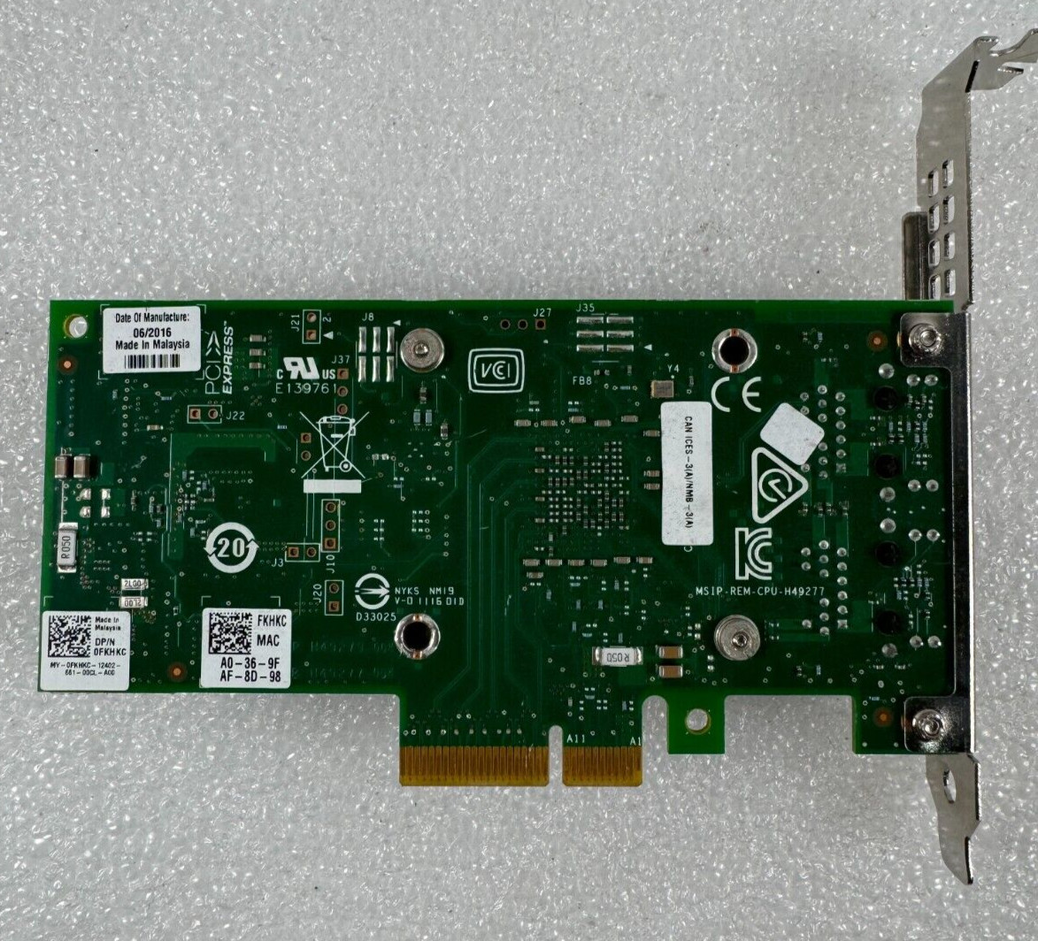 DEFECTIVE 0FKHKC FKHKC DELL X550T2 Intel 10Gb 2P Ethernet Converged NIC G3D