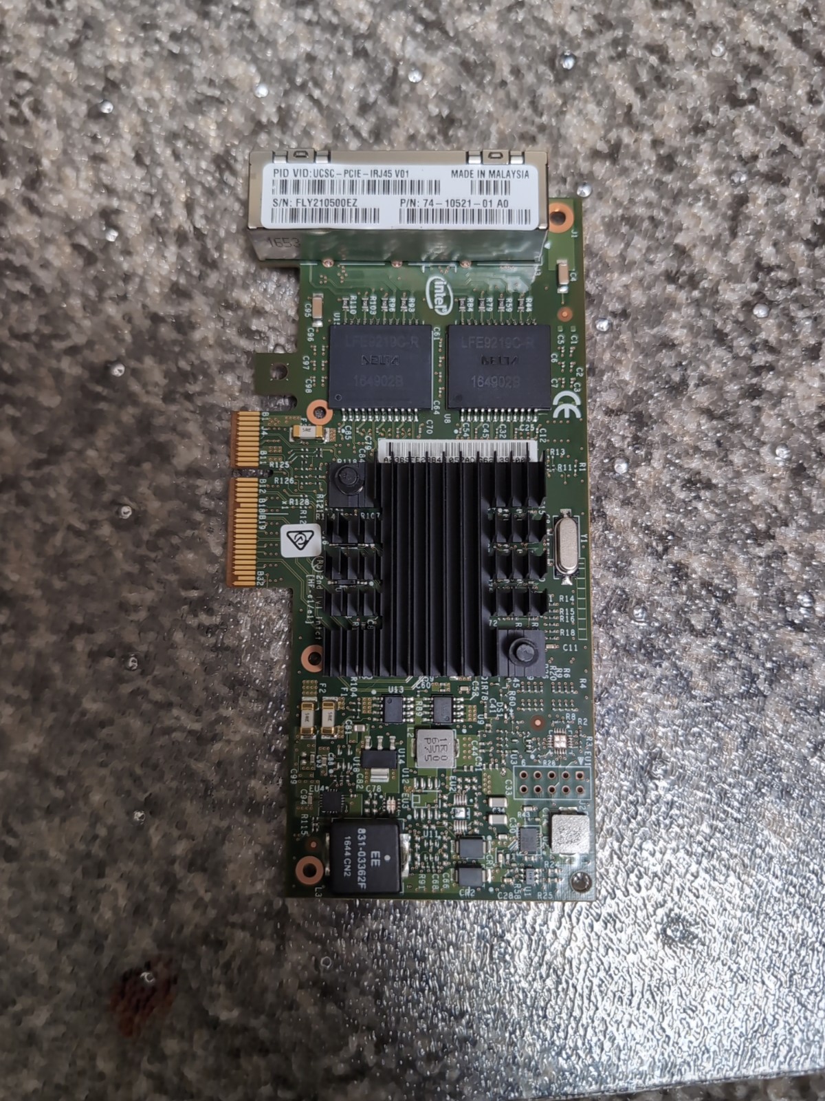 UCSC-PCIE-IRJ45 V01 Used PCIE Ethernet Card 1gb X 4 Ports