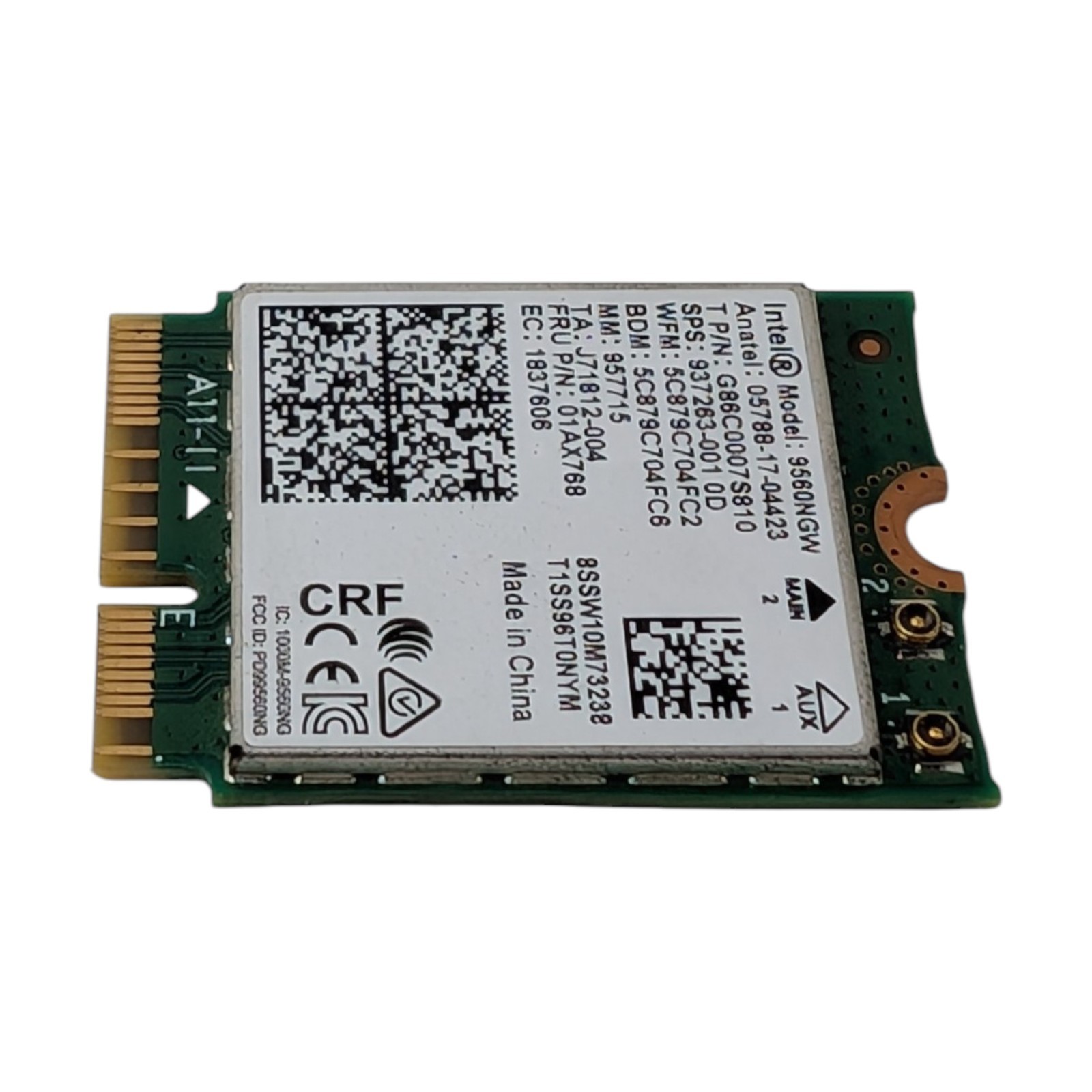 Wireless AC 9560 Intel 9560NGW 802.11ac NGFF 2.4G/5G WiFi Bluetooth FRU 01AX768
