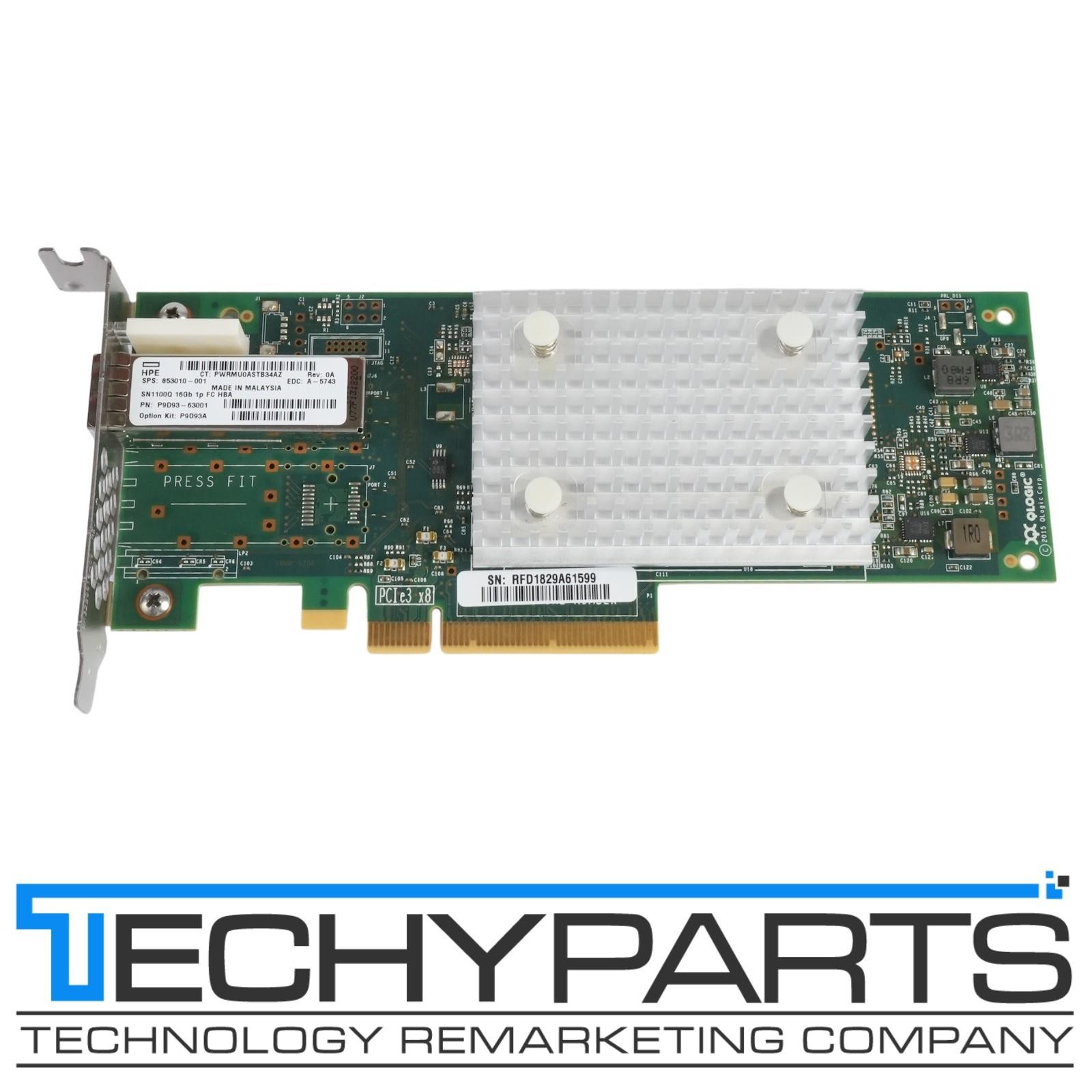 HPE 853010-001 StoreFabric SN1100Q 16Gb 1-port PCIe 2.0 x8 Fibre Channel HBA SFF