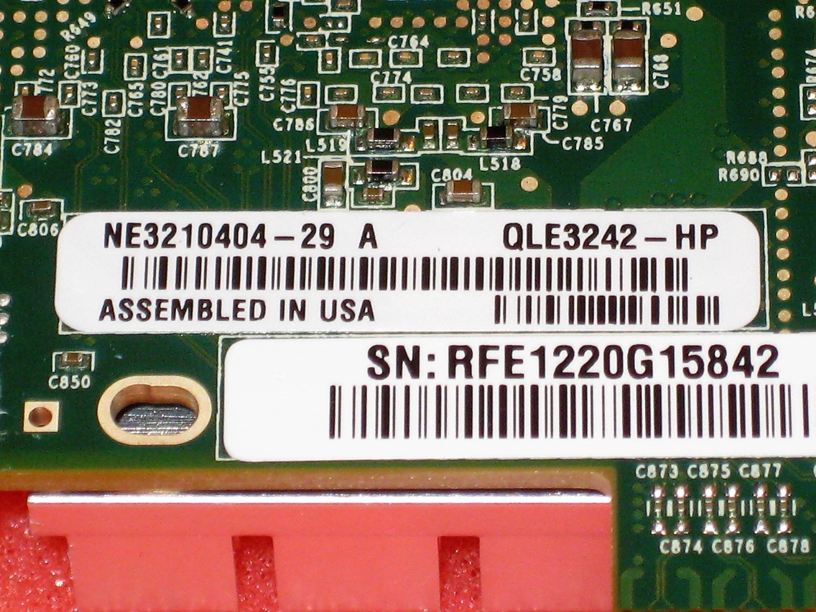 HP NC523SFP Qlogic QLE3242-HP 10Gbe SFP+ Server Adapter 593742-001 593715-001