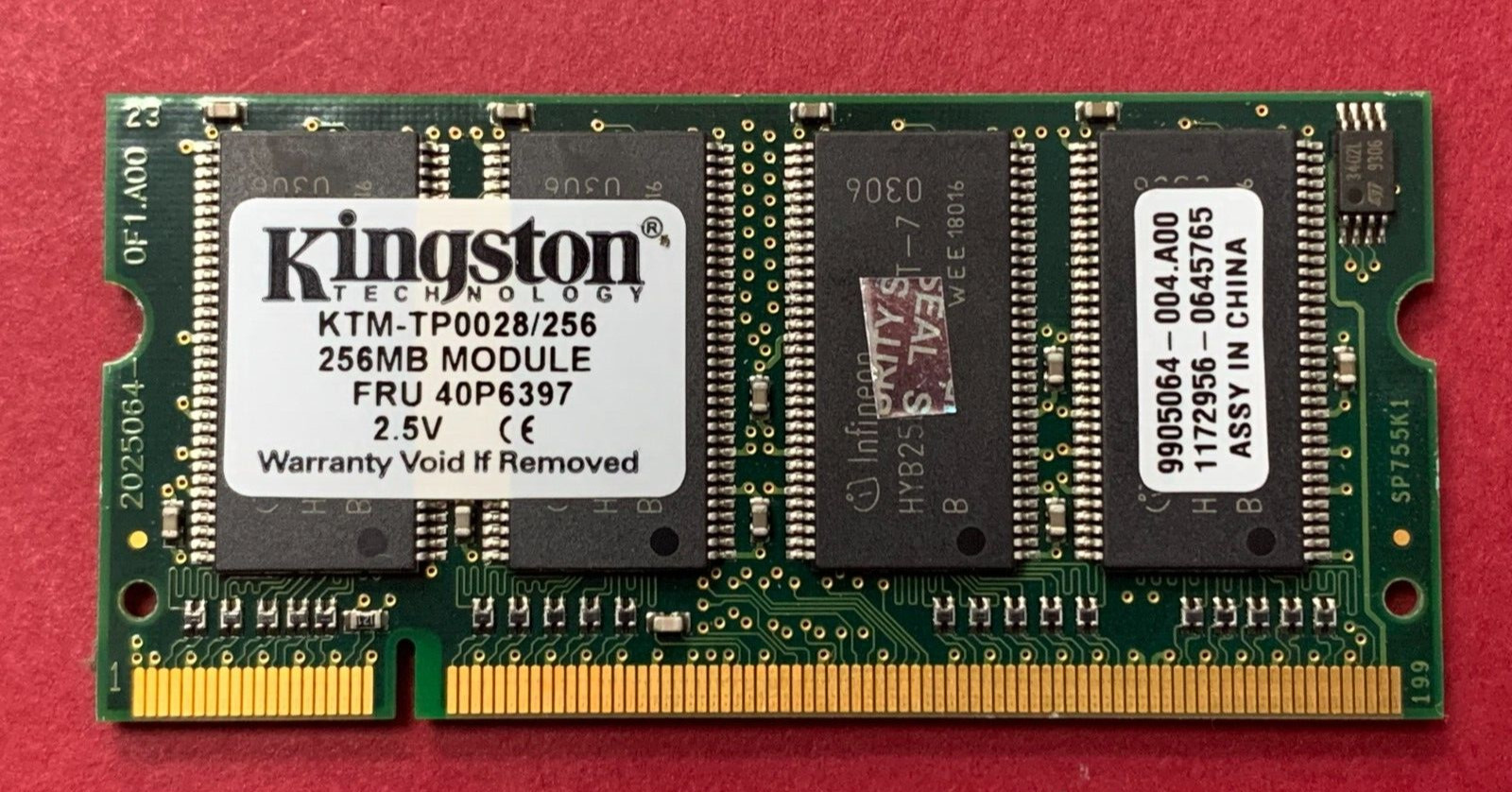💥Kingston 256MB FRU 40P6397 Laptop Memory RAM KTM-TP0028/256