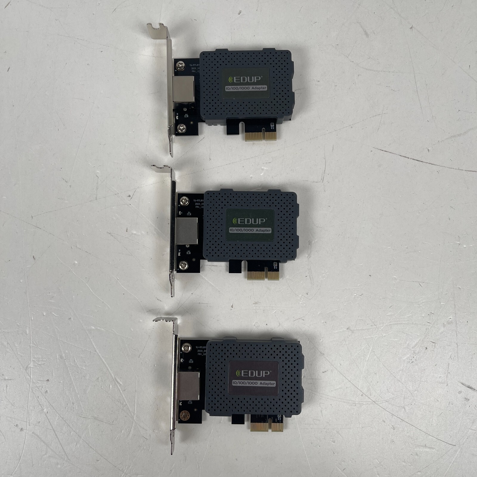 Lot of 3 EDUP Gigabit Ethernet PCI-E Low Profile Network Cards 10/100/1000Mbps