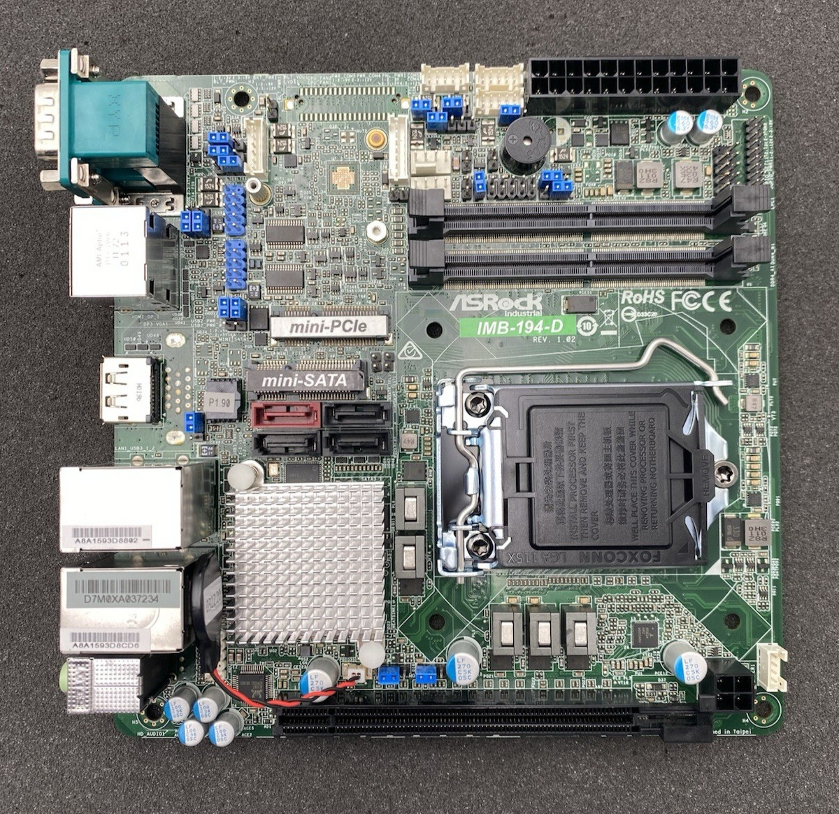 ASRock IMB-194-D Mini-ITX Industrial Motherboard LGA1151 DDR4 Intel Q170 Chipset