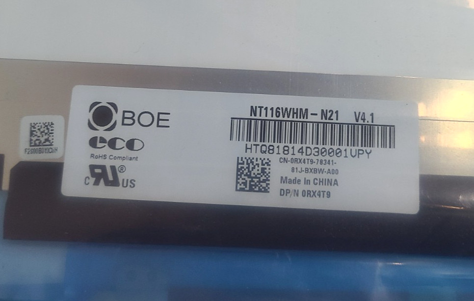 Lot of 7 NEW BOE NT116WHM-N21 V4.1 Matte 1366×768 LCD 11.6″ 30pin Displays
