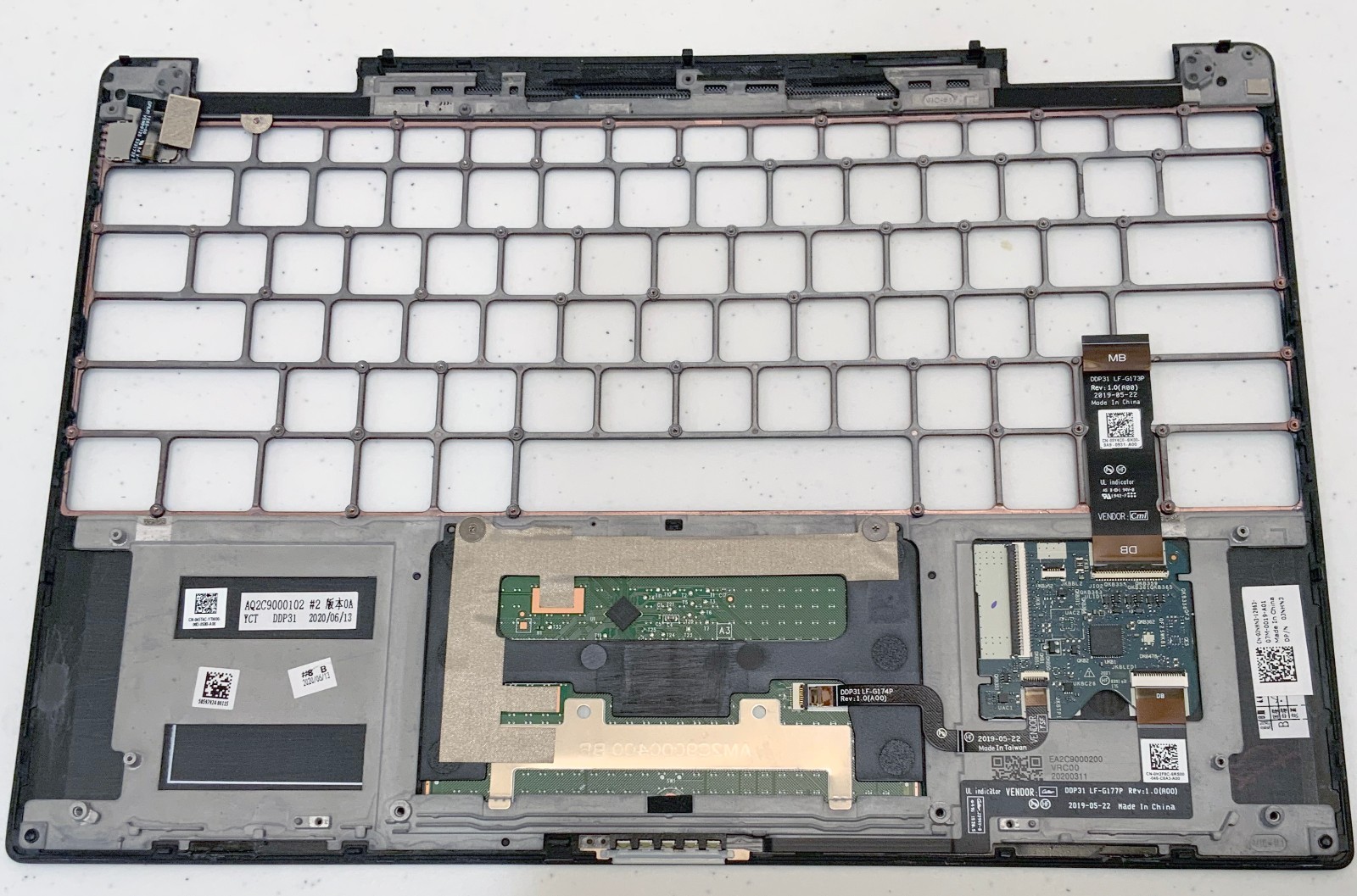 Dell XPS 13 7390 9310 2-in-1 Laptop Palmrest Upper Case 45T4C 045T4C
