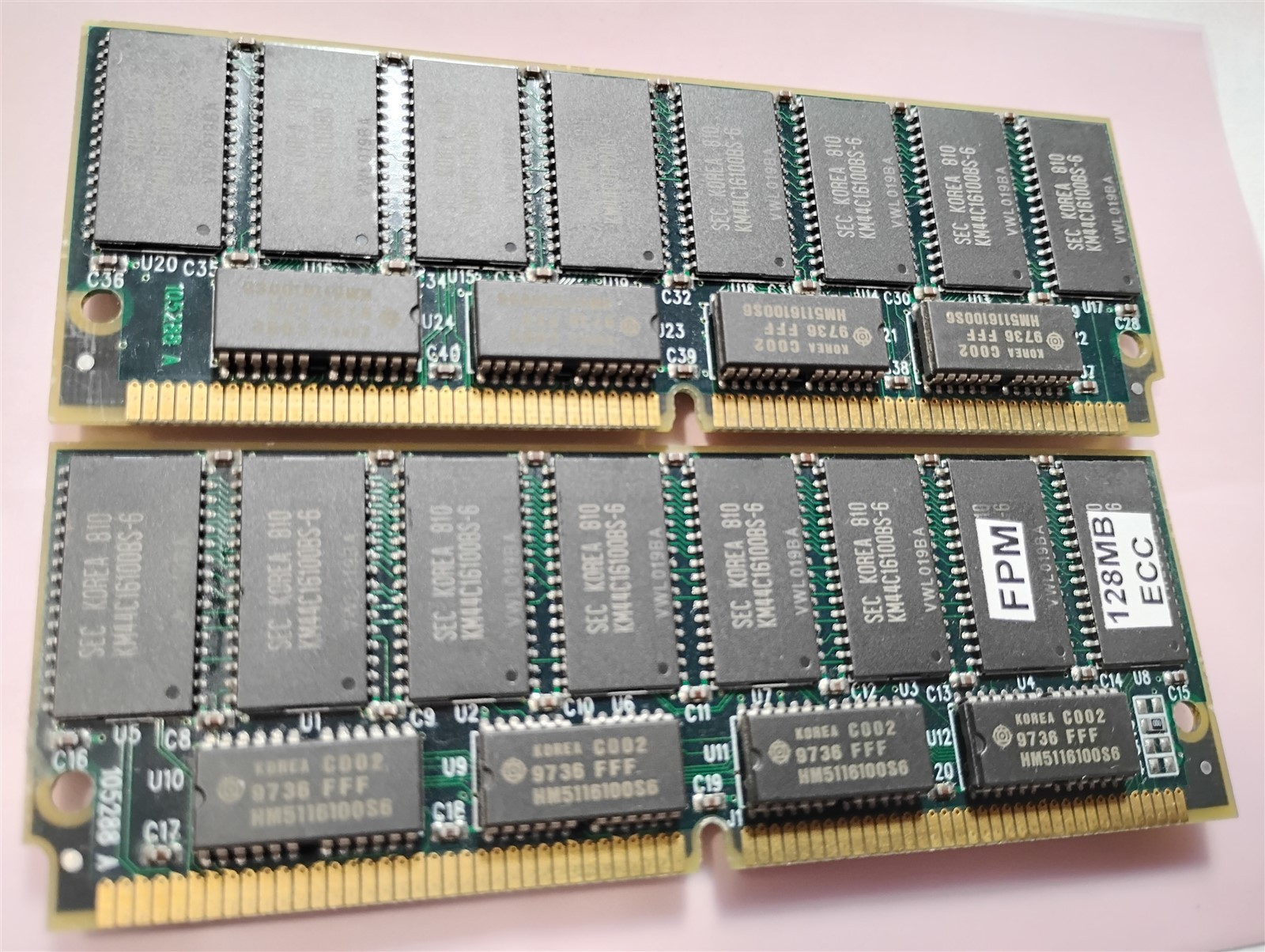 256MB 2x128MB 72-pin SIMM FPM ECC 60ns RAM Kit Samsung Gold RAMCHECK Tested 5V